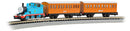 Bachmann 24028 Thomas with Annie and Clarabel Train Set - Standard DC - Thomas and Friends(TM - Thomas the Tank Engine, 2 Cars, E-Z Track Circle, Controller and Instructions, N Scale