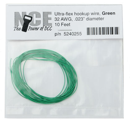 NCE 256	Ultraflex Hook-Up 32AWG .023 Diameter Wire -- Blue 10' 3.05m, All Scale