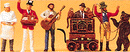Preiser HO 24653 Fair Musicians/Vendors (6-pack)