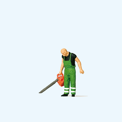 Preiser HO 28188 Man with Leaf Blower