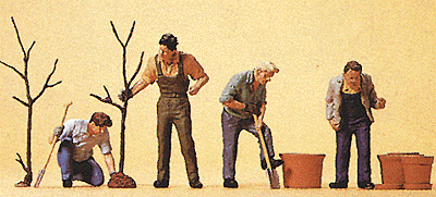 Preiser 10466 Men Planting Trees