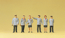 Preiser 10491 Belgian Railway Personnel (6-pack)