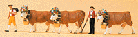 Preiser 10404 Swiss Dairymen with Cows