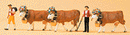 Preiser 10404 Swiss Dairymen with Cows