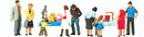 Preiser 10595 Flea Market (9-pack)