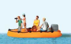 Preiser HO 10764 Family in a Rubber Dinghy