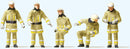 Preiser HO 10773 Modern Firemen Fire Truck Team, Beige Uniforms (5-pack)