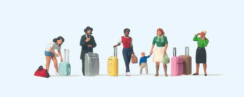 Preiser 10795 Travelers with Luggage (6-pack)