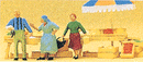 Preiser 10056 Vendors, Flower Stand with Customers