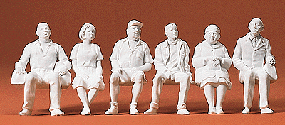 Preiser 45183 Unpainted Seated Persons