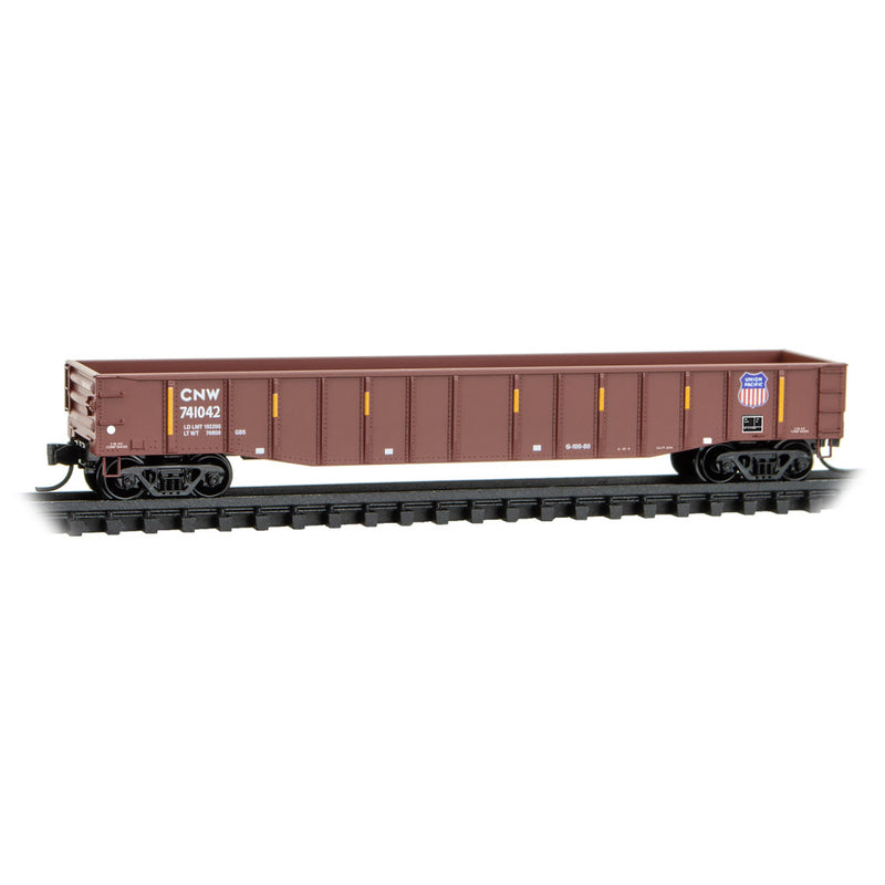 Micro-Trains 105 00 527 50' Steel Side, 14 Panel, Fixed End Gondola, Fishbelly Sides, Union Pacific