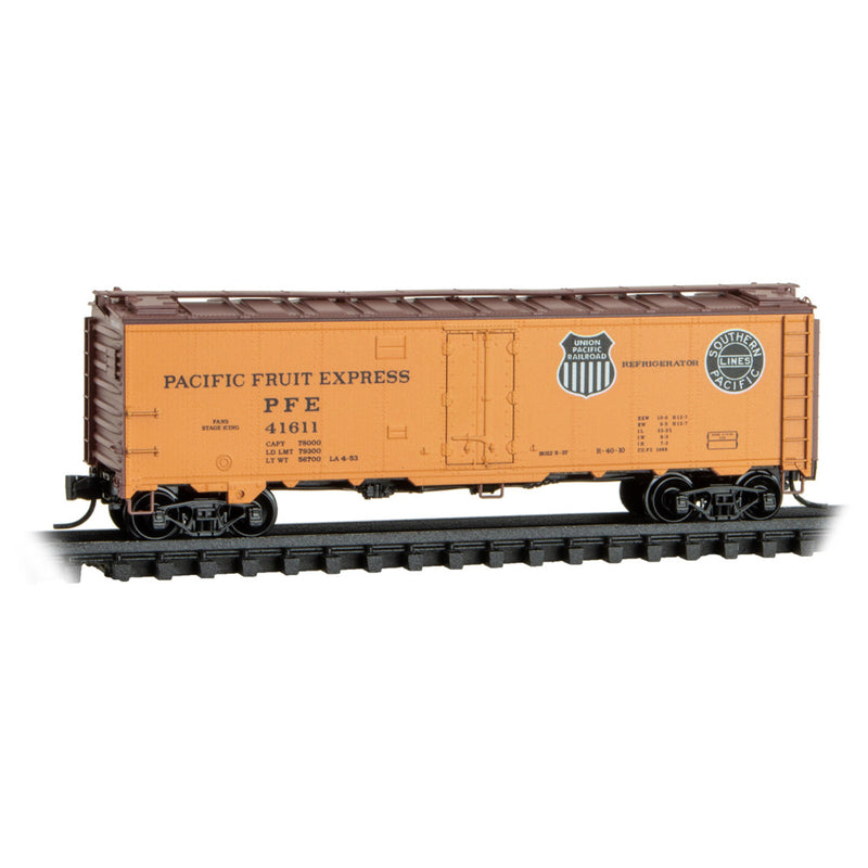 Micro-Trains 059 00 521 40' Steel Ice Reefer, w/ Preco Fan, Pacific Fruit Express