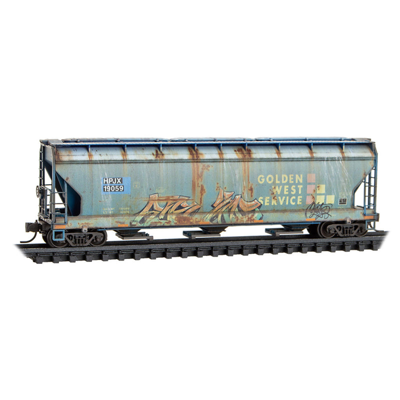 Micro-Trains 094 44 900 3-Bay Covered Hopper, w/ Elongated Hatches (ACF), Helm Leasing