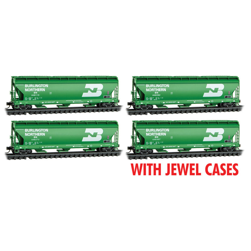 Micro-Trains 983 00 226 3-Bay Covered Hopper, Burlington Northern, N Scale (4)