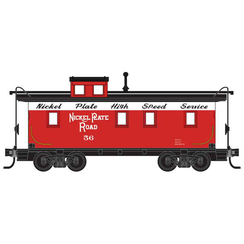 Micro-Trains N 05100360 ?34' Wood Sheathed Caboose, Nickel Plate Road