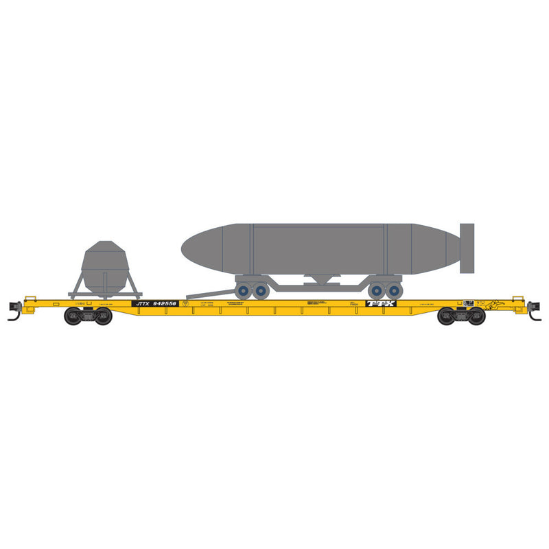 Micro-Trains N 071 00 940 89'4" Flatcar with Deep Submergence Rescue Training Veh Load, TTX JTTX