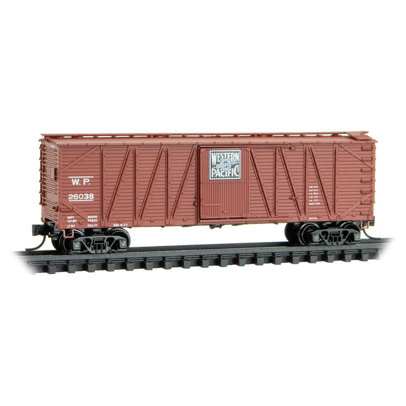 Micro-Trains N 028 00 171 40' Outside-Braced Boxcar, Western Pacific Rd