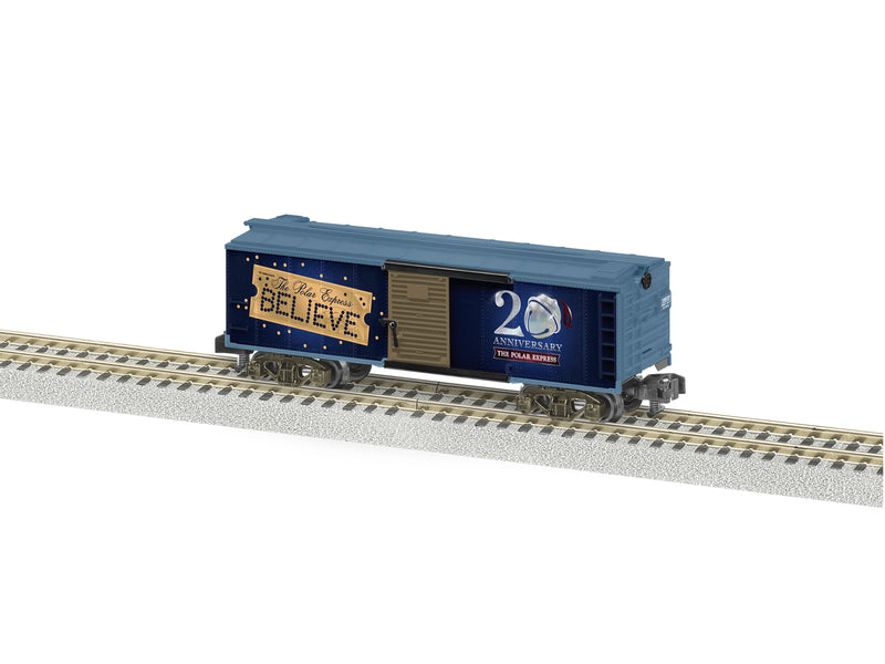 Lionel 2419020 S Boxcar - Ready to Run - American Flyer(R) - The Polar Express(TM) (20th Anniversary, blue, gold)