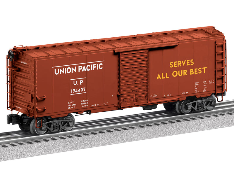 PREORDER Lionel 2426070 O PS-1 Steel Boxcar w/Rail Sounds and PatriotSounds - 3-Rail - Ready to Run - Union Pacific