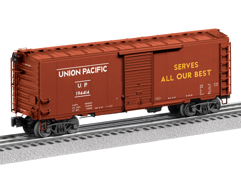 PREORDER Lionel 2426080 O PS-1 Steel Boxcar w/Rail Sounds and PatriotSounds - 3-Rail - Ready to Run - Union Pacific