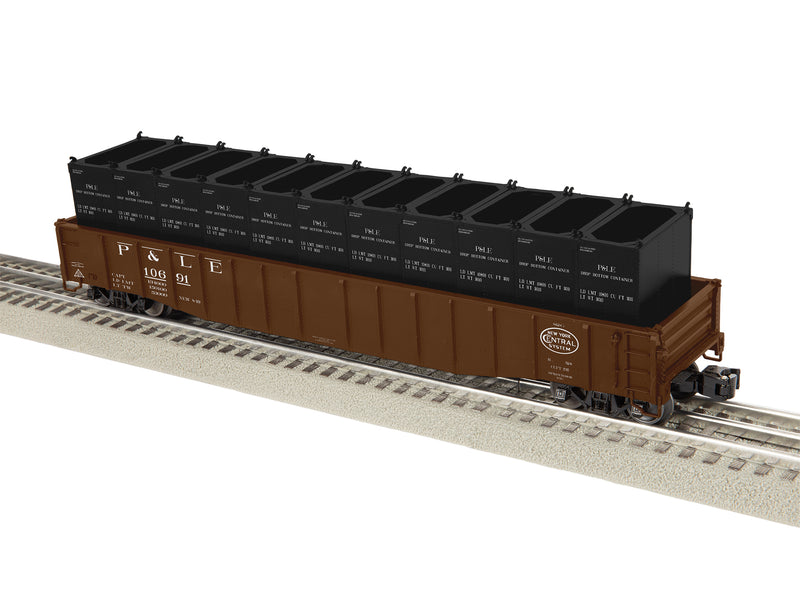 PREORDER Lionel 2426290 O Pullman-Standard PS-5 Gondola with Container Load - 3-Rail - Ready to Run - Pittsburgh & Lake Erie