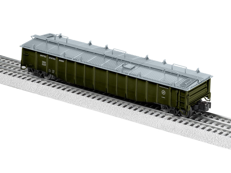 PREORDER Lionel 2426310 O PS5 Gondola with Cover - 3-Rail - Ready to Run - U.S. Army