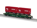 Lionel O 2426710 50' TOFC Flatcar with Two 20' Trailers, Deer Dash
