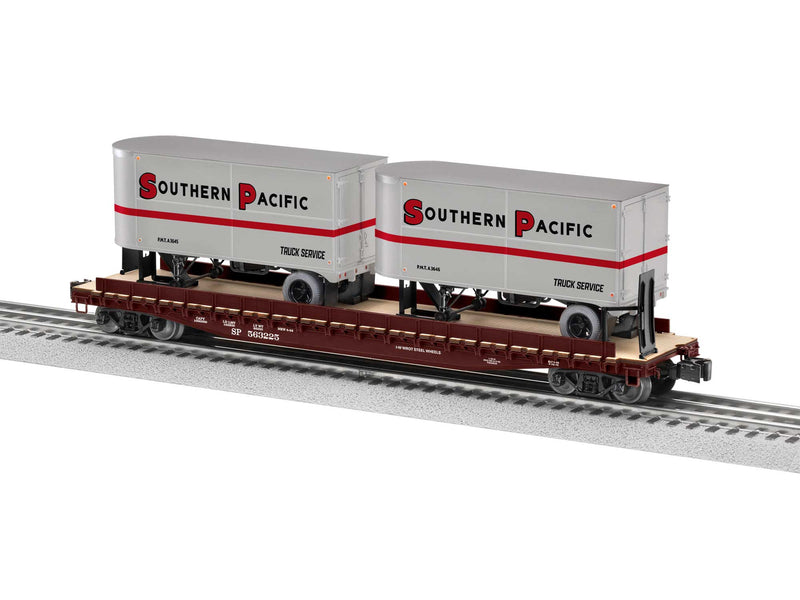 PREORDER Lionel 2426740 O PS-4 50' TOFC Flatcar w/2 20' Piggyback Trailers - 3-Rail - Ready to Run - Southern Pacific