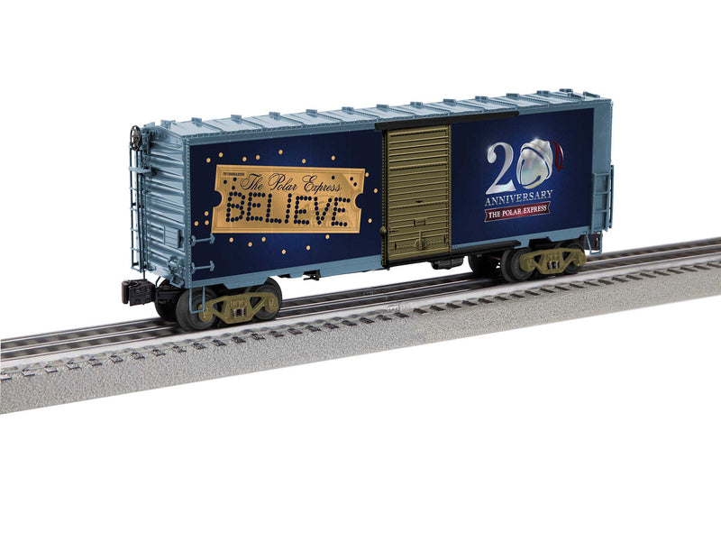 PREORDER Lionel 2426790 O PS-1 Boxcar with FreightSounds(R) - 3-Rail - Ready to Run - The Polar Express(TM) Christmas (20th Anniversary, blue, gold)