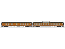 PREORDER Lionel 2427090 O 21" Smooth-Side Dome, Sleeper 2-Car Set - 3-Rail - Ready to Run - Great Northern (Empire Builder. Omaha Orange, Pullman Green, yellow)