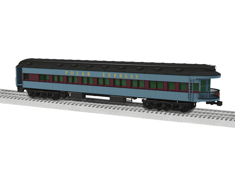 PREORDER Lionel 2427310 O Heavyweight 18" Open-End Observation - 3-Rail - Ready to Run - The Polar Express(TM) (20th Anniversary, blue, red)