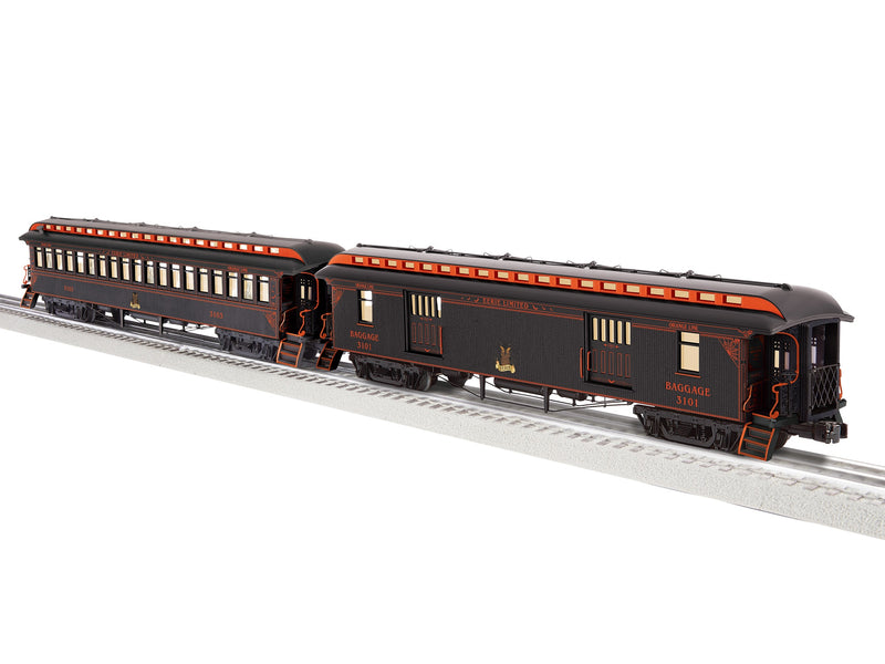 Lionel O 2427650 Wood Coach & Baggage Car Set A, 3-Rail, Eerie Halloween