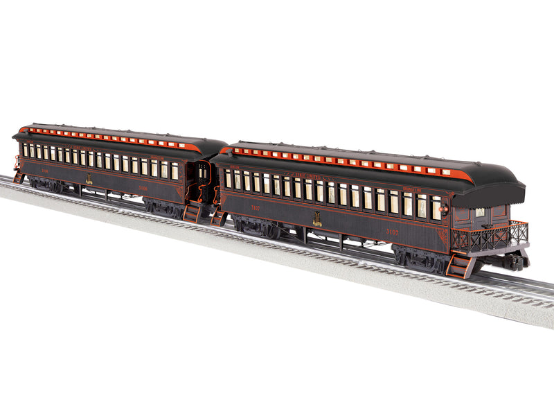 PREORDER Lionel 2427670 O Wood Coach & Observation Set C - 3-Rail - Ready to Run - Eerie