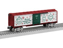 Lionel 2428080 O Steel Boxcar with Christmas Music - 3-Rail - Ready to Run - Christmas 2024 (white, red, green)