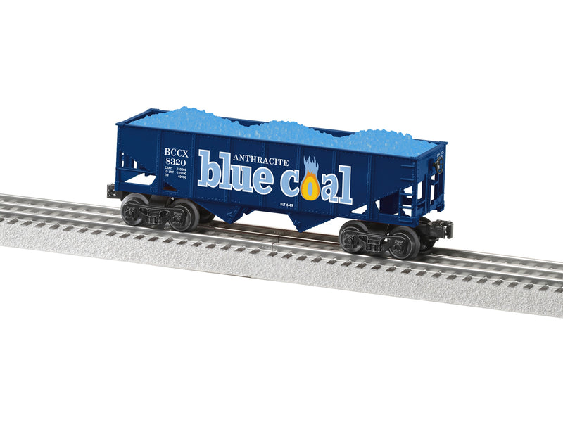 Lionel O 2428320 2-Bay Steel Hopper with Load, 3-Rail, Blue Coal