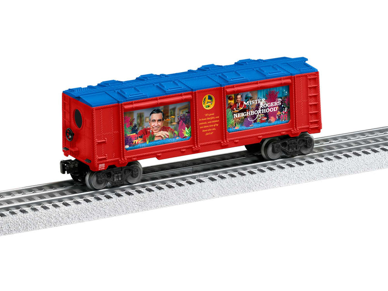 PREORDER Lionel 2428450 O Aquarium Car - 3-Rail - Ready to Run - Mister Rogers (red, blue)