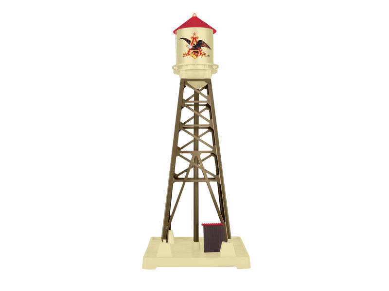 PREORDER Lionel 2429140 O Anheuser-Busch(R) Industrial Water Tower w/Light - Assembled - 6 x 6 x 15"  15.2 x 15.2 x 38.1cm