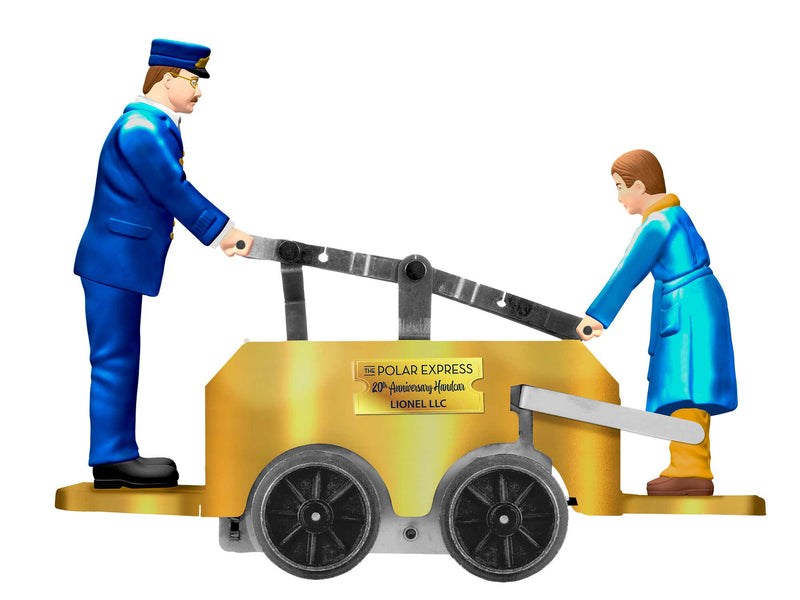 Lionel O 2435200 20th Anniversary Handcar, Polar Express Gold Plated