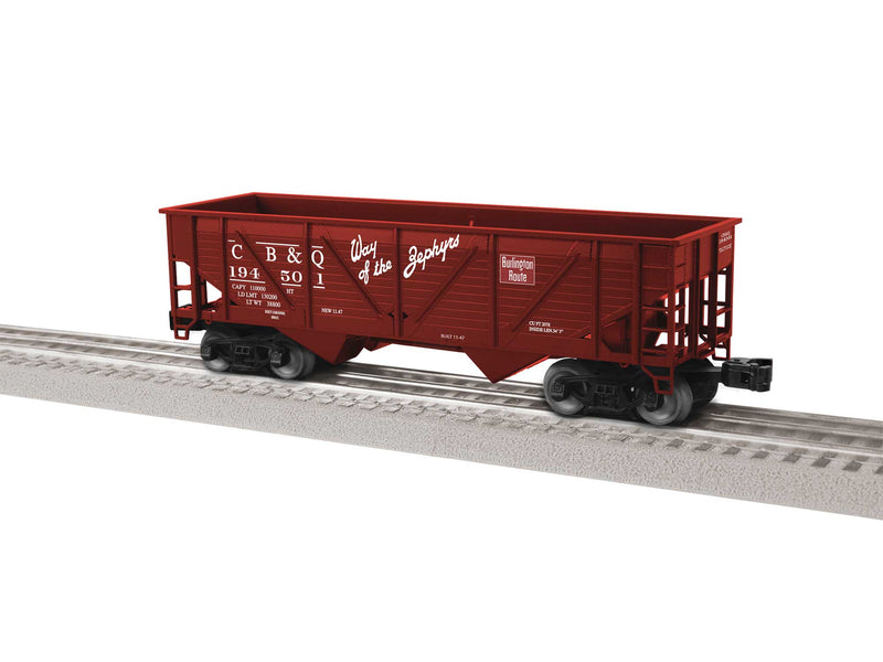 PREORDER Lionel 2442089 O Composite 2-Bay Hopper - 3-Rail - Ready to Run - Chicago, Burlington & Quincy