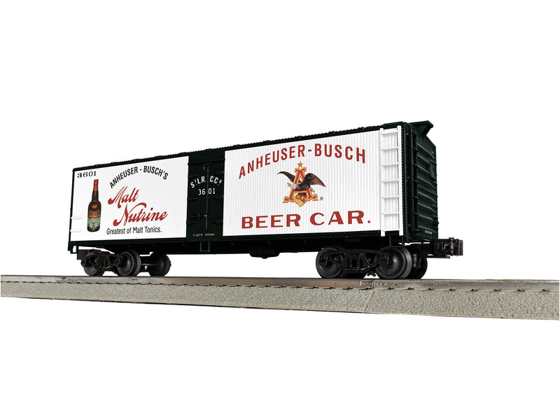 PREORDER Lionel 2442201 O Wood Reefer w/Vertical Siding - 3-Rail - Ready to Run - Anheuser-Busch(R) Malt Nutrine