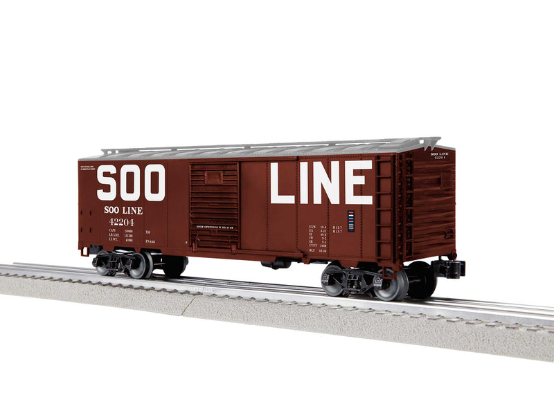 PREORDER Lionel 2442291 O AAR 40' Steel Boxcar - 3-Rail - Ready to Run - Soo Line