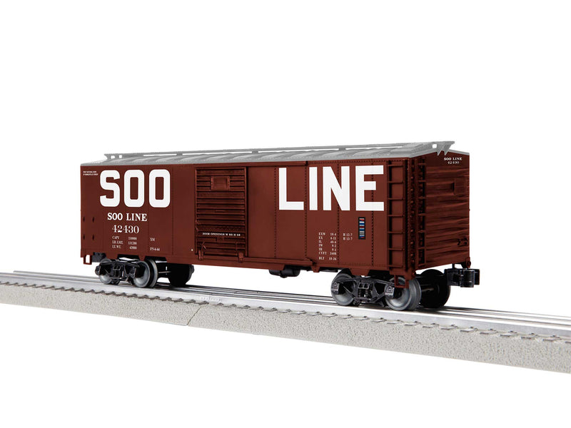 PREORDER Lionel 2442292 O AAR 40' Steel Boxcar - 3-Rail - Ready to Run - Soo Line