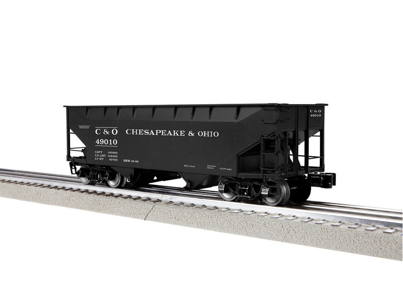 PREORDER Lionel 2442300 O AAR 2-Bay Offset Hopper 3-Pack - 3-Rail - Ready to Run - Chesapeake & Ohio Set