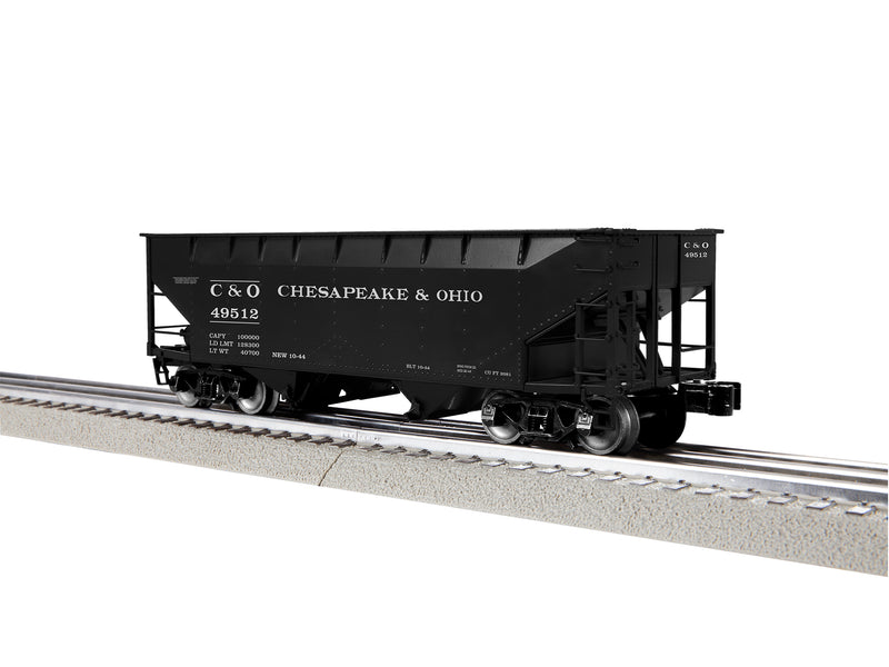 PREORDER Lionel 2442305 O AAR 2-Bay Offset Hopper 3-Pack - 3-Rail - Ready to Run - Chesapeake & Ohio Set