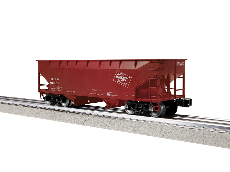 Lionel O 2442335 AAR 2-Bay Offset Hopper, 3-Rail, Milwaukee Road Set #2 #96452, 96519, 96821 (3)