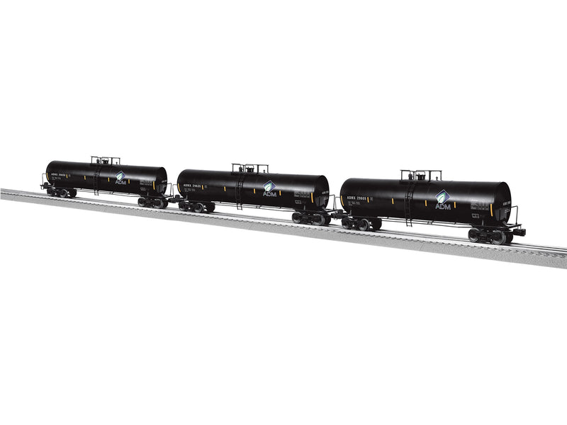 PREORDER Lionel 2442340 O 50' Tank Car 3-Pack - 3-Rail - Ready to Run - Archer-Daniels-Midland