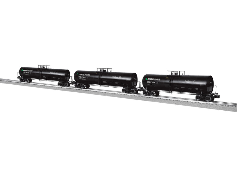 PREORDER Lionel 2442360 O 50' Tank Car 3-Pack - 3-Rail - Ready to Run - Cargill Foods