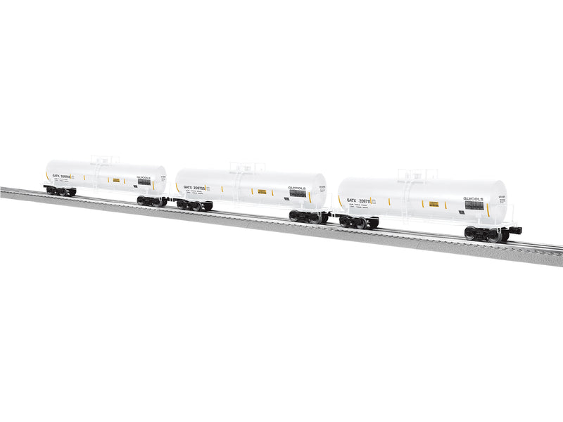 PREORDER Lionel 2442370 O 50' Tank Car 3-Pack - 3-Rail - Ready to Run - GATX