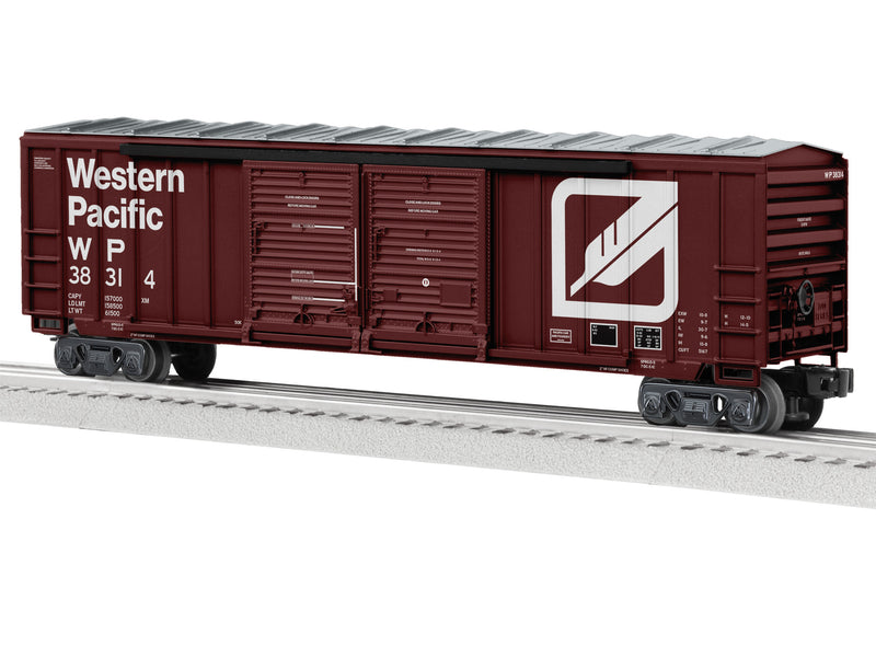 PREORDER Lionel 2443032 O 50' Double-Door Rib-Side Boxcar - Standard O 3-Rail - Ready to Run - Western Pacific