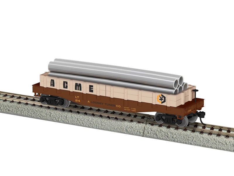 Lionel 2454130 HO 40' Flatcar w/Wood Sides (Gondola) & Tree Load - Ready to Run - Acme